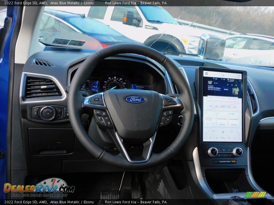 2022 Ford Edge SEL AWD Atlas Blue Metallic / Ebony Photo #13