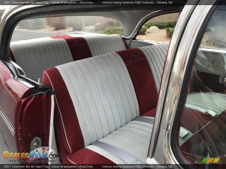 1957 Chevrolet Bel Air Hard Top Candy Brandywine / Red/Grey Photo #16