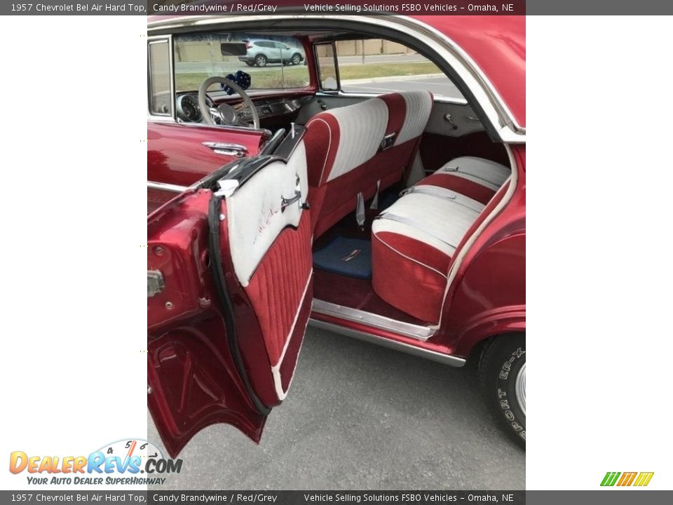 1957 Chevrolet Bel Air Hard Top Candy Brandywine / Red/Grey Photo #17