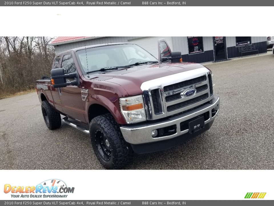 2010 Ford F250 Super Duty XLT SuperCab 4x4 Royal Red Metallic / Camel Photo #17