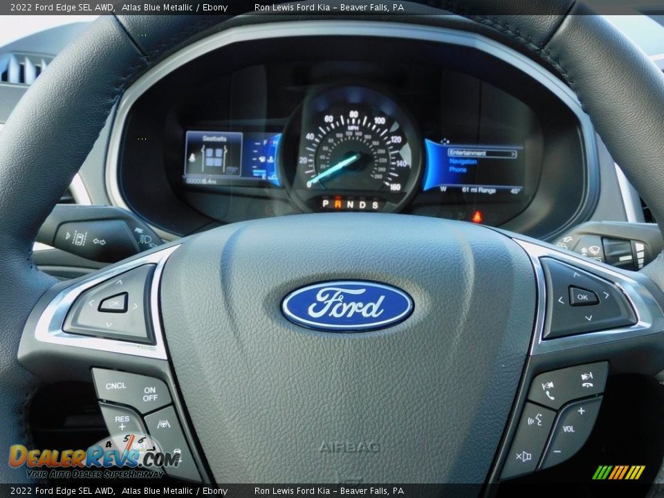 2022 Ford Edge SEL AWD Atlas Blue Metallic / Ebony Photo #19