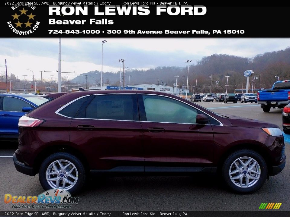 2022 Ford Edge SEL AWD Burgundy Velvet Metallic / Ebony Photo #1