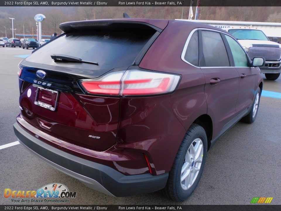 2022 Ford Edge SEL AWD Burgundy Velvet Metallic / Ebony Photo #2