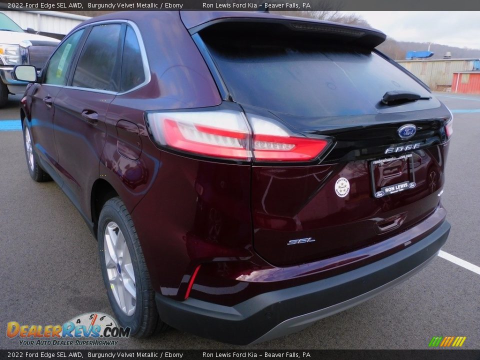 2022 Ford Edge SEL AWD Burgundy Velvet Metallic / Ebony Photo #5