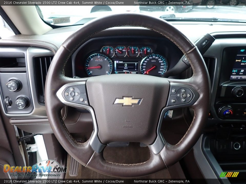 2016 Chevrolet Silverado 1500 LTZ Crew Cab 4x4 Summit White / Cocoa/Dune Photo #22