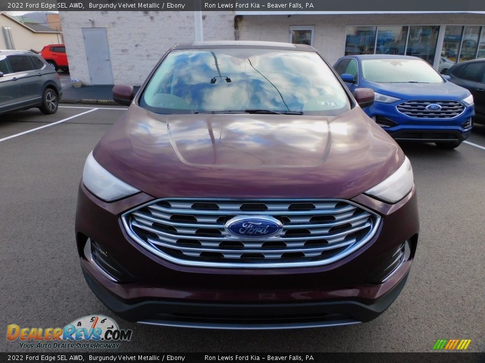 2022 Ford Edge SEL AWD Burgundy Velvet Metallic / Ebony Photo #8