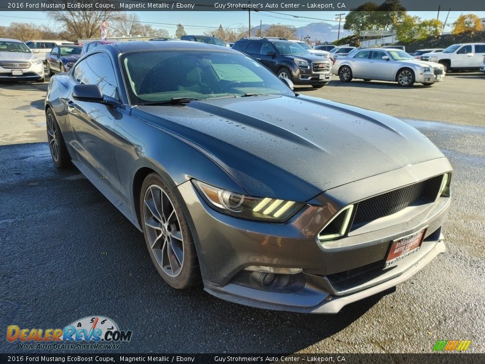 2016 Ford Mustang EcoBoost Coupe Magnetic Metallic / Ebony Photo #1