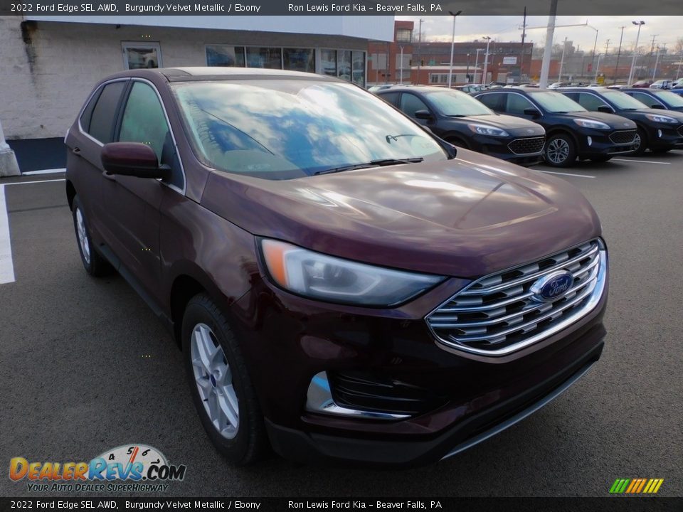 2022 Ford Edge SEL AWD Burgundy Velvet Metallic / Ebony Photo #9