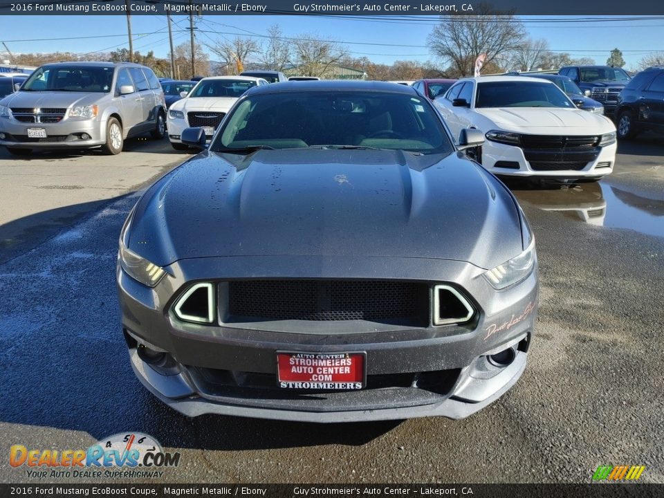 2016 Ford Mustang EcoBoost Coupe Magnetic Metallic / Ebony Photo #2