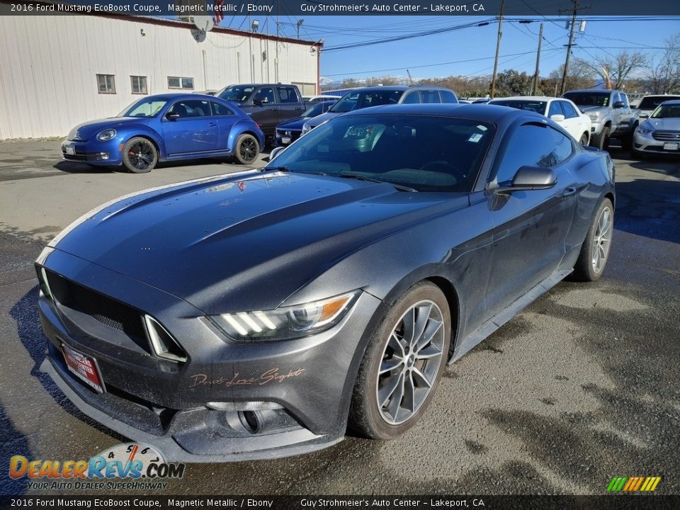 2016 Ford Mustang EcoBoost Coupe Magnetic Metallic / Ebony Photo #3