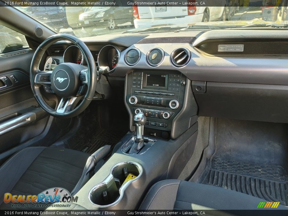 2016 Ford Mustang EcoBoost Coupe Magnetic Metallic / Ebony Photo #4