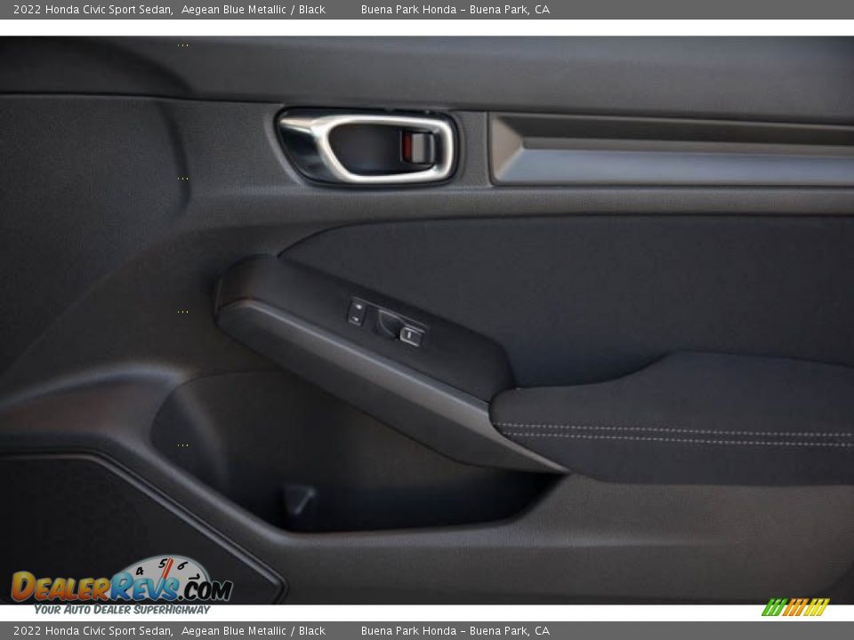 2022 Honda Civic Sport Sedan Aegean Blue Metallic / Black Photo #36