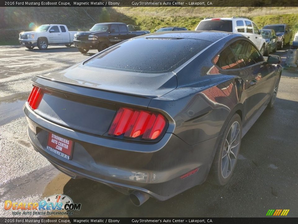 2016 Ford Mustang EcoBoost Coupe Magnetic Metallic / Ebony Photo #6