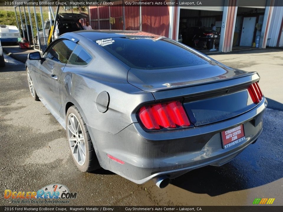 2016 Ford Mustang EcoBoost Coupe Magnetic Metallic / Ebony Photo #8