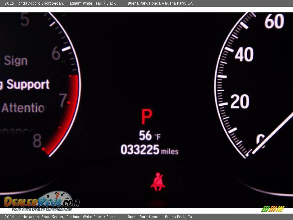 2019 Honda Accord Sport Sedan Platinum White Pearl / Black Photo #6