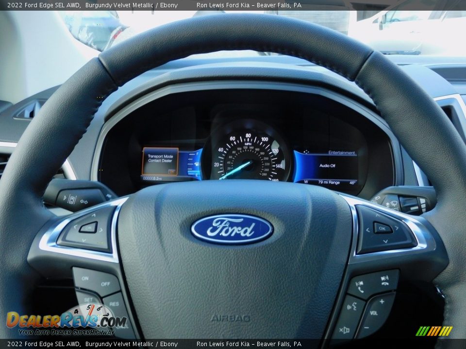 2022 Ford Edge SEL AWD Steering Wheel Photo #19