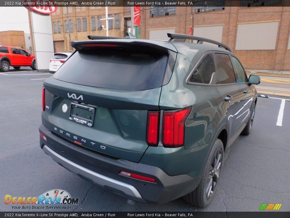 2022 Kia Sorento X-Line SX Prestige AWD Aruba Green / Rust Photo #2