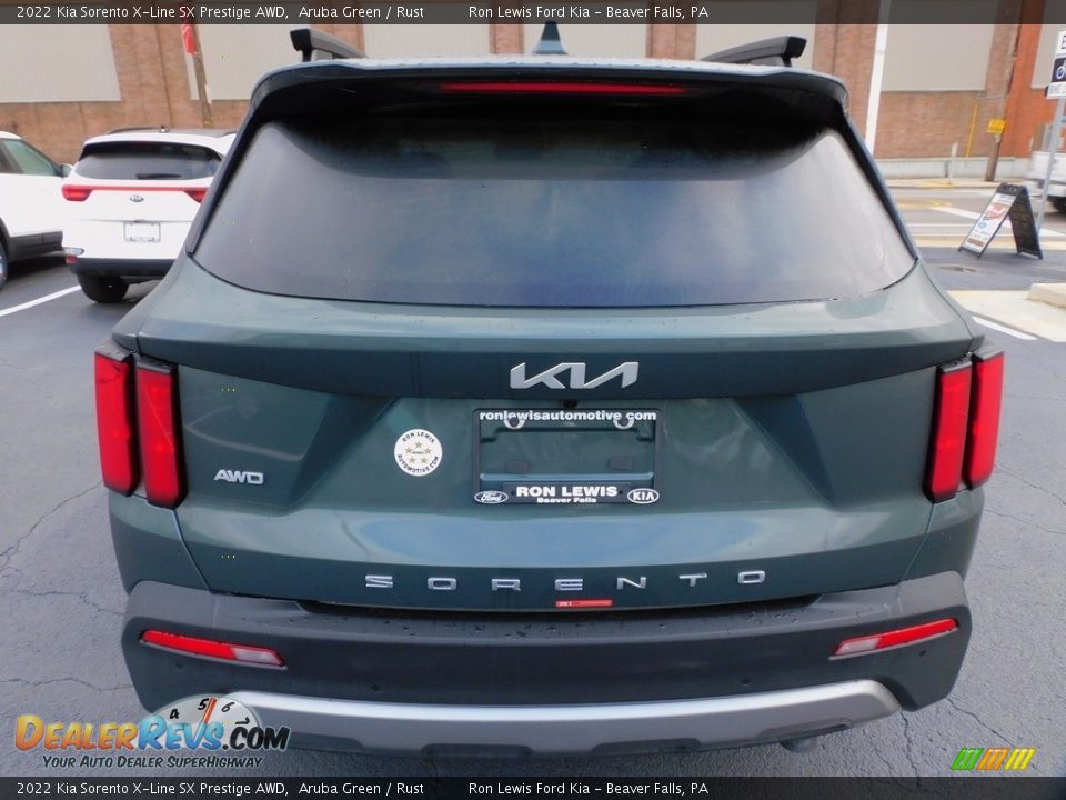 2022 Kia Sorento X-Line SX Prestige AWD Aruba Green / Rust Photo #3