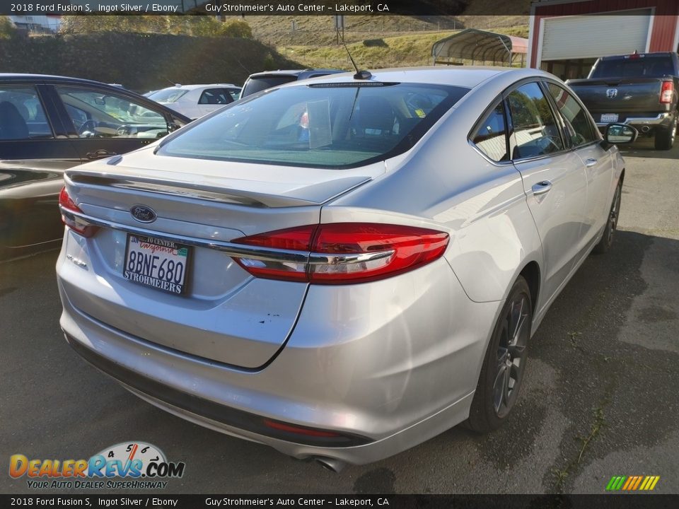 2018 Ford Fusion S Ingot Silver / Ebony Photo #8