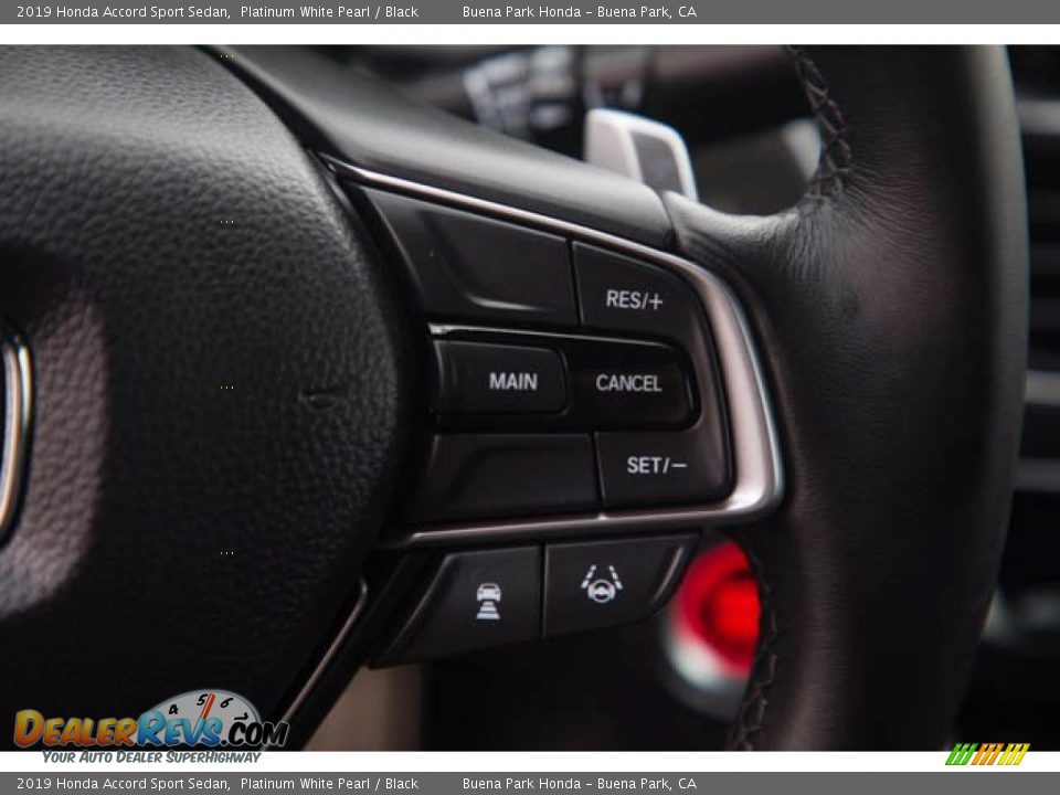 2019 Honda Accord Sport Sedan Platinum White Pearl / Black Photo #15