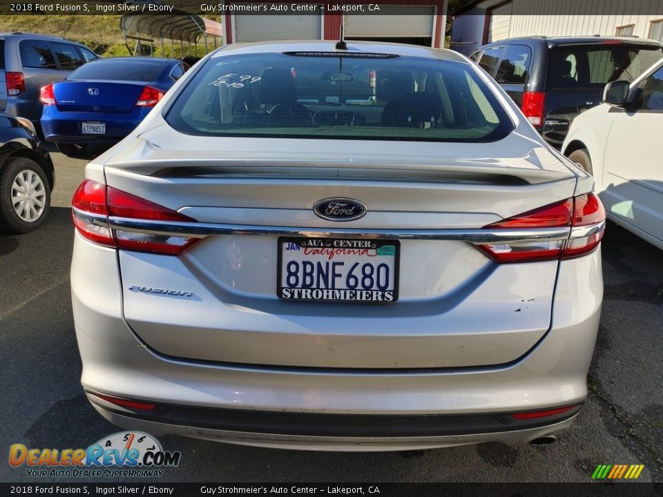 2018 Ford Fusion S Ingot Silver / Ebony Photo #9