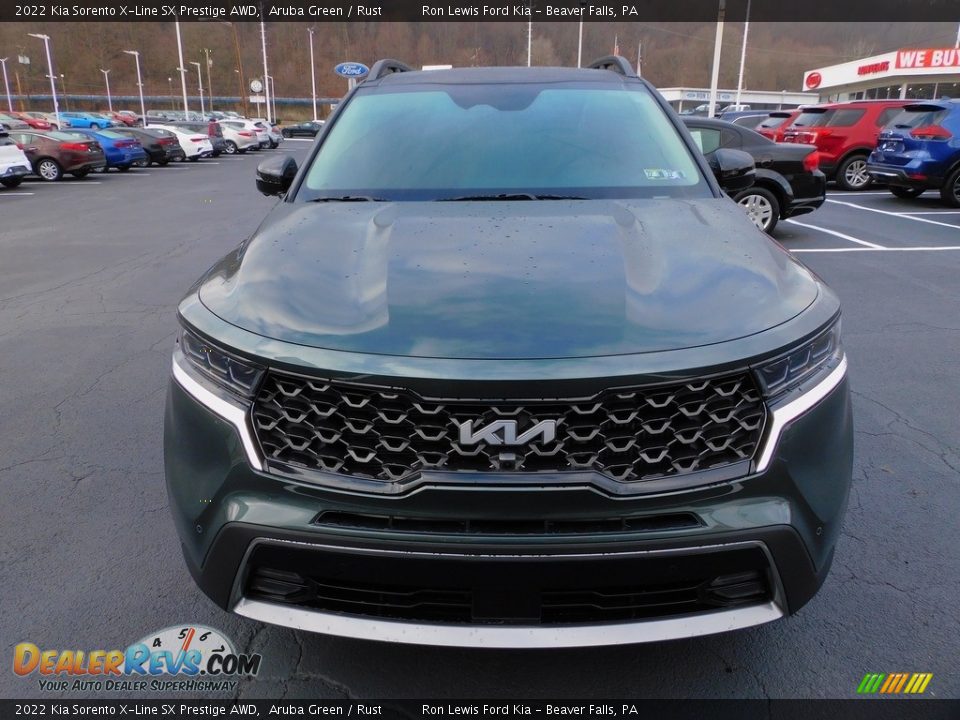 2022 Kia Sorento X-Line SX Prestige AWD Aruba Green / Rust Photo #8