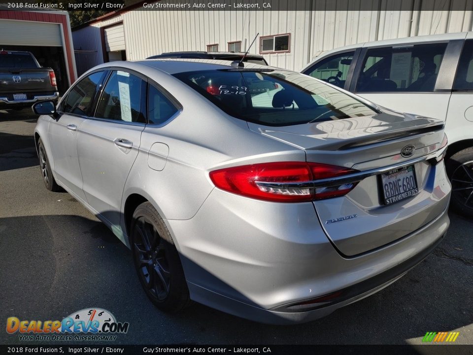 2018 Ford Fusion S Ingot Silver / Ebony Photo #10