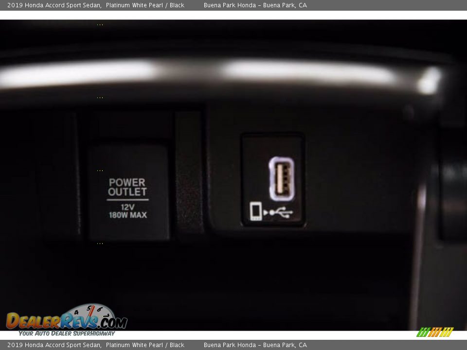 2019 Honda Accord Sport Sedan Platinum White Pearl / Black Photo #17