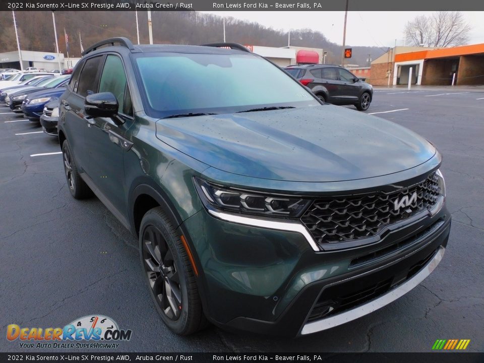 Front 3/4 View of 2022 Kia Sorento X-Line SX Prestige AWD Photo #9