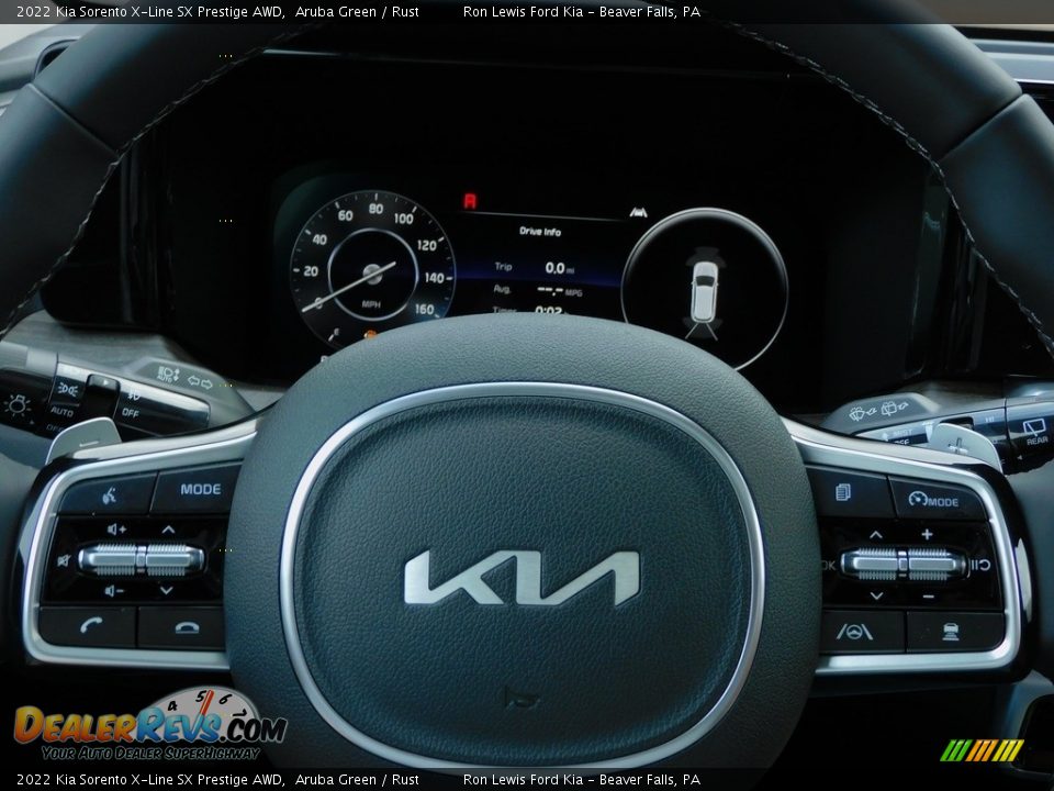 2022 Kia Sorento X-Line SX Prestige AWD Aruba Green / Rust Photo #20