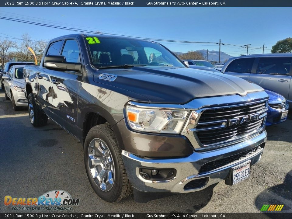 2021 Ram 1500 Big Horn Crew Cab 4x4 Granite Crystal Metallic / Black Photo #1