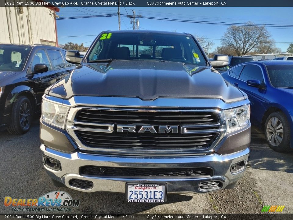 2021 Ram 1500 Big Horn Crew Cab 4x4 Granite Crystal Metallic / Black Photo #2