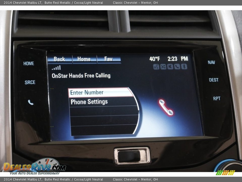 2014 Chevrolet Malibu LT Butte Red Metallic / Cocoa/Light Neutral Photo #11