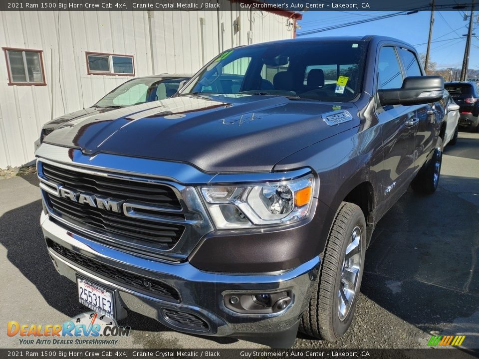 2021 Ram 1500 Big Horn Crew Cab 4x4 Granite Crystal Metallic / Black Photo #3