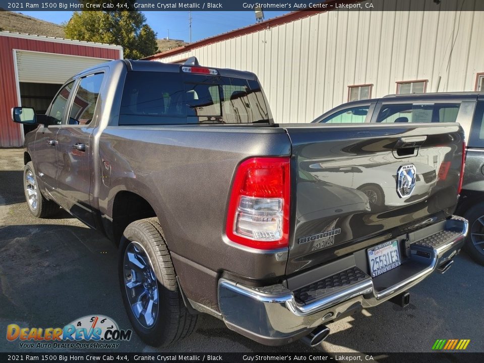 2021 Ram 1500 Big Horn Crew Cab 4x4 Granite Crystal Metallic / Black Photo #10