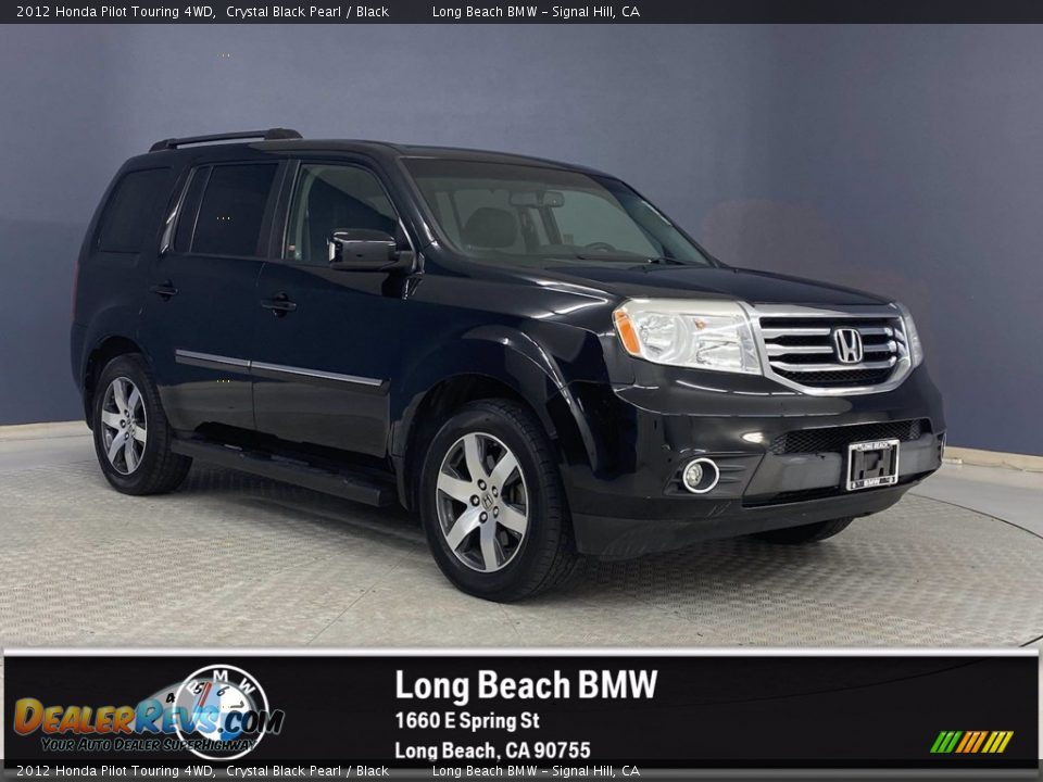 2012 Honda Pilot Touring 4WD Crystal Black Pearl / Black Photo #1