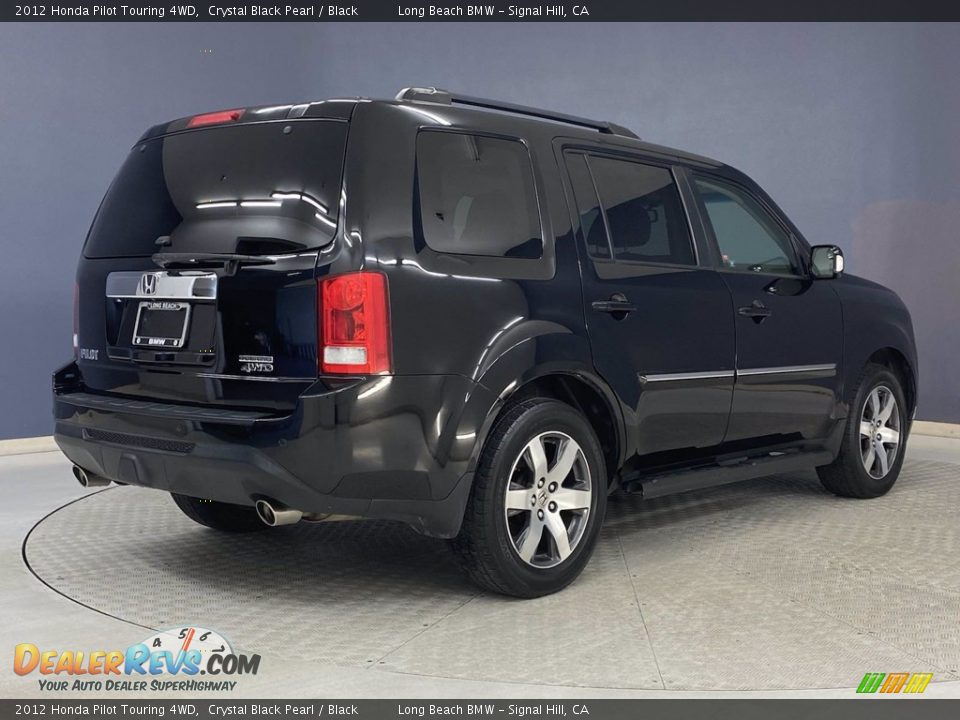 2012 Honda Pilot Touring 4WD Crystal Black Pearl / Black Photo #5