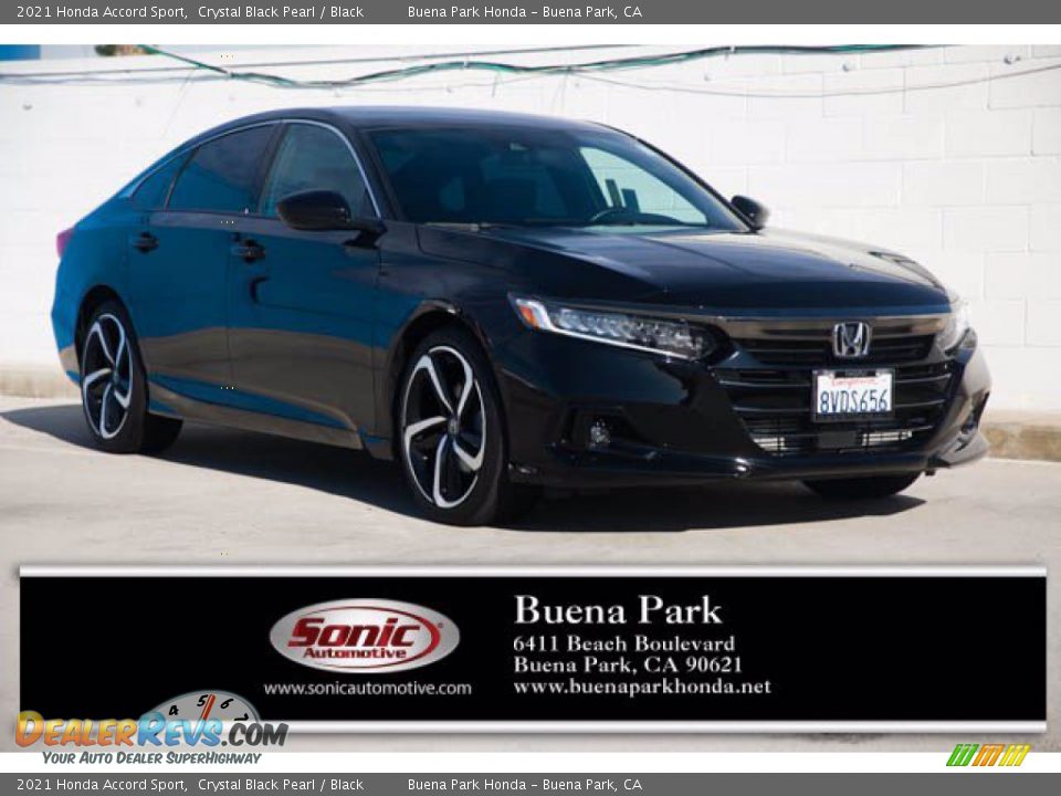 2021 Honda Accord Sport Crystal Black Pearl / Black Photo #1