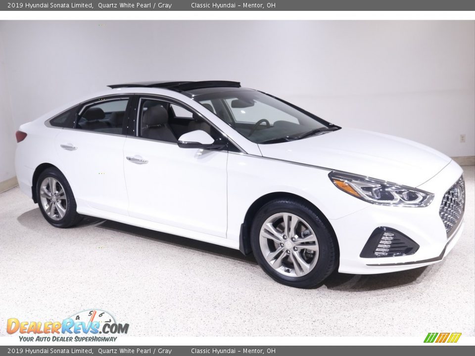 2019 Hyundai Sonata Limited Quartz White Pearl / Gray Photo #1
