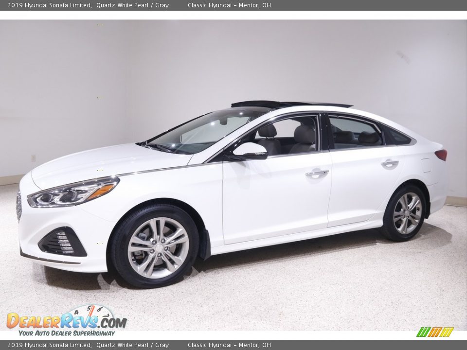 2019 Hyundai Sonata Limited Quartz White Pearl / Gray Photo #3
