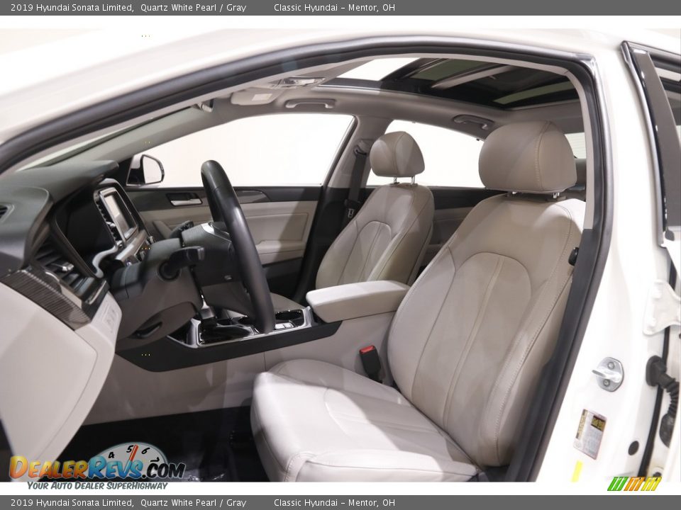 2019 Hyundai Sonata Limited Quartz White Pearl / Gray Photo #5