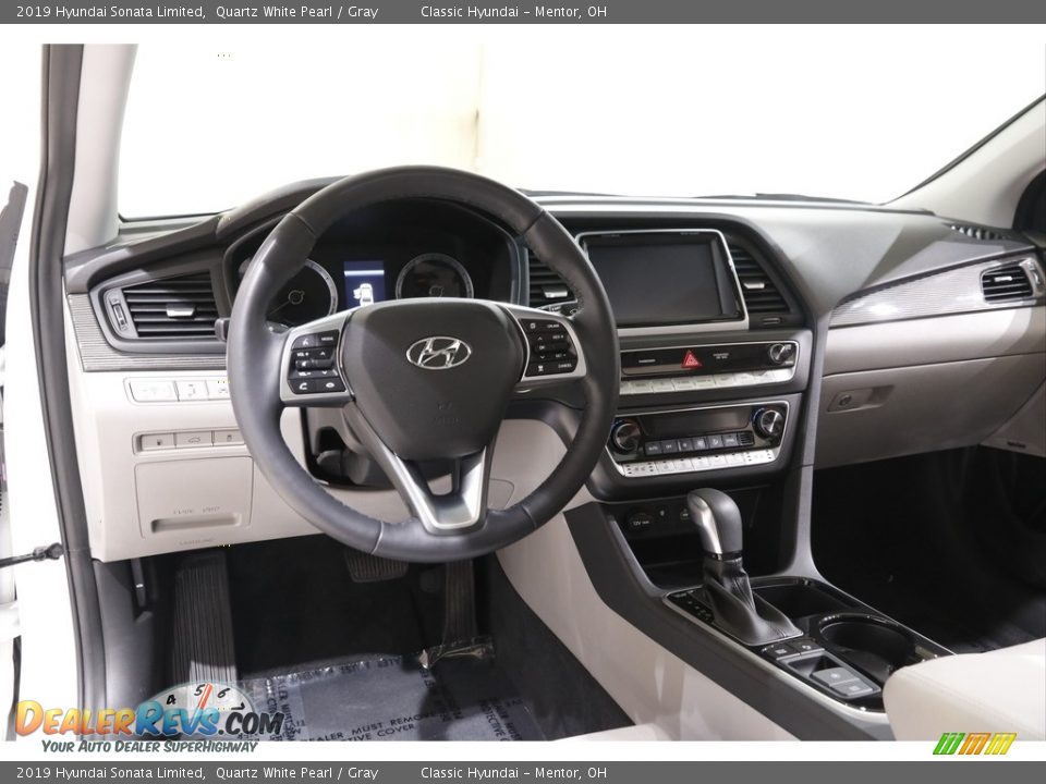 2019 Hyundai Sonata Limited Quartz White Pearl / Gray Photo #6