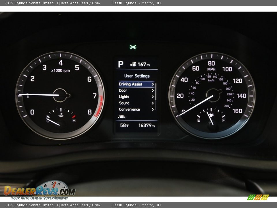 2019 Hyundai Sonata Limited Quartz White Pearl / Gray Photo #8