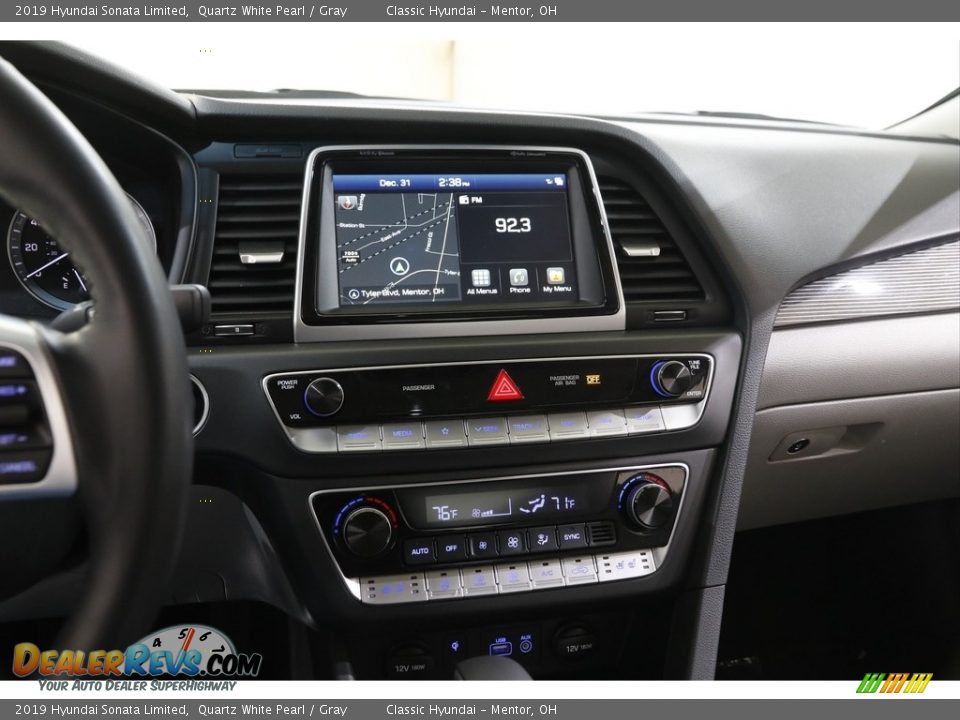2019 Hyundai Sonata Limited Quartz White Pearl / Gray Photo #9