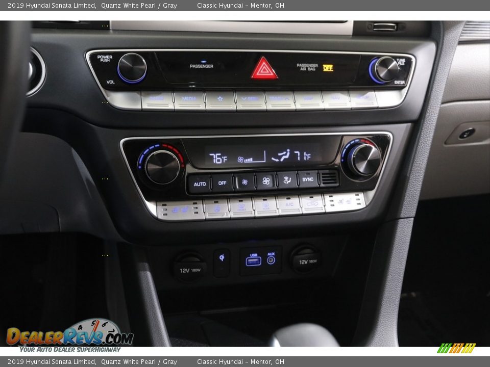 2019 Hyundai Sonata Limited Quartz White Pearl / Gray Photo #12