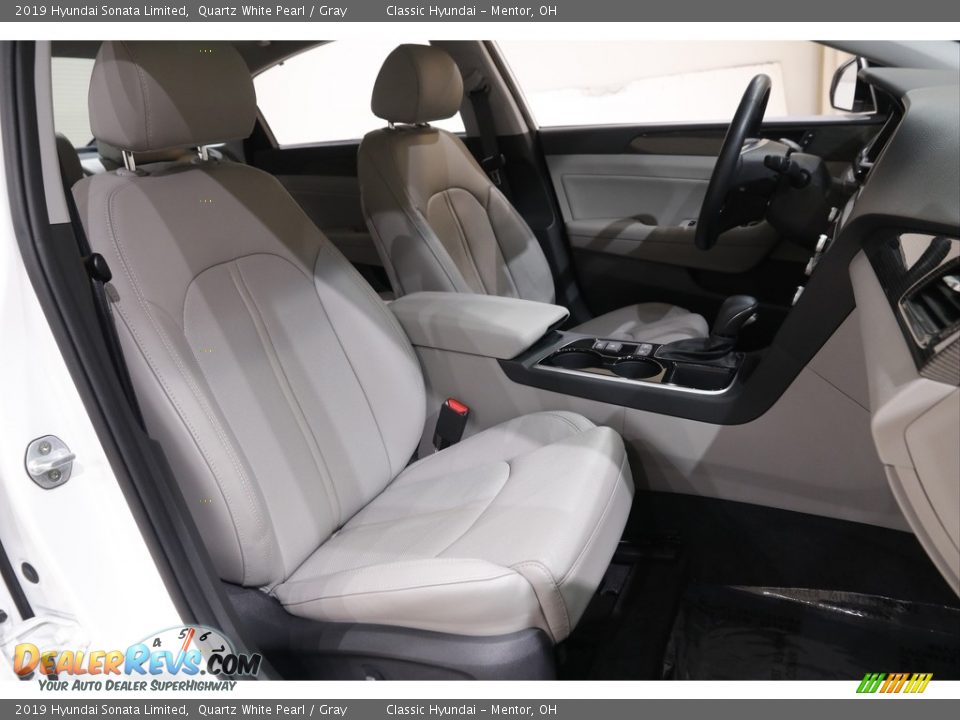 2019 Hyundai Sonata Limited Quartz White Pearl / Gray Photo #14
