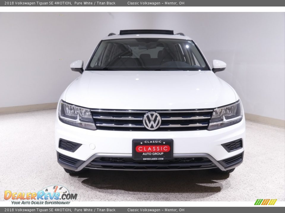 2018 Volkswagen Tiguan SE 4MOTION Pure White / Titan Black Photo #2