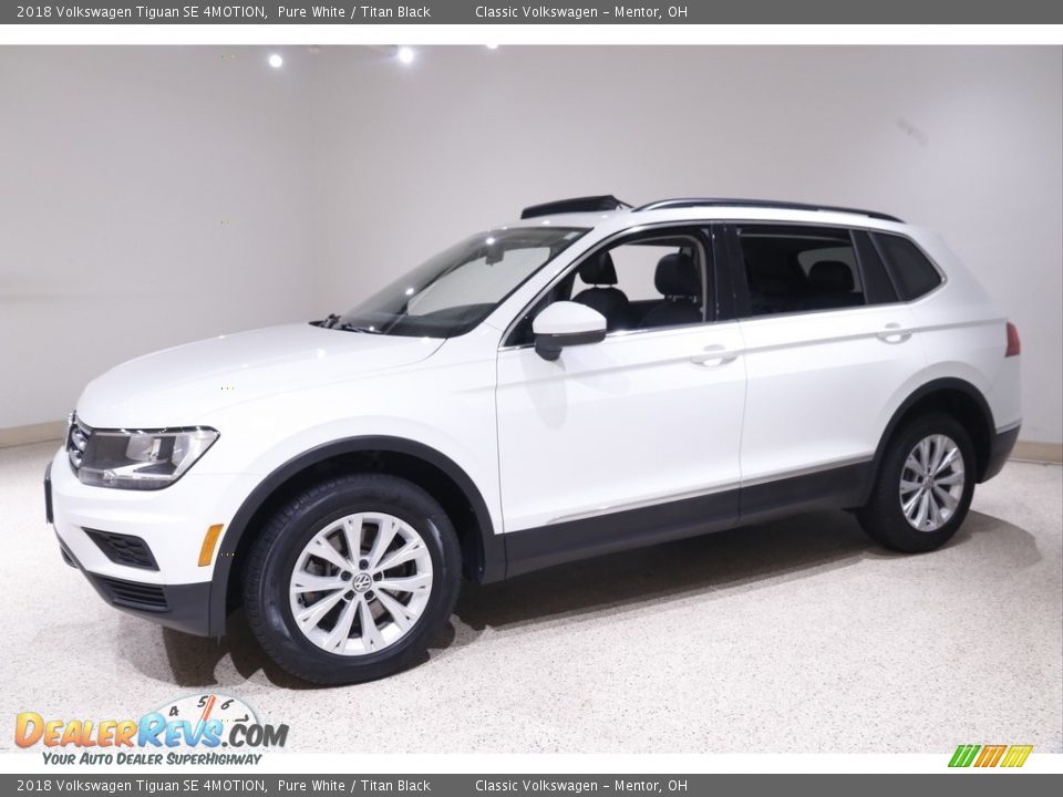 2018 Volkswagen Tiguan SE 4MOTION Pure White / Titan Black Photo #3