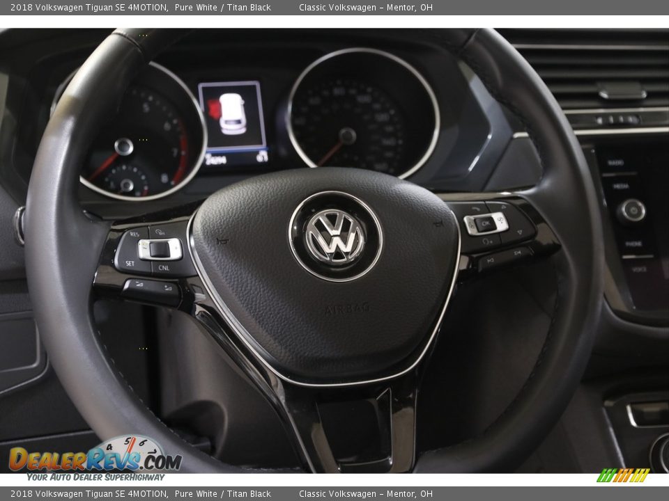 2018 Volkswagen Tiguan SE 4MOTION Pure White / Titan Black Photo #7