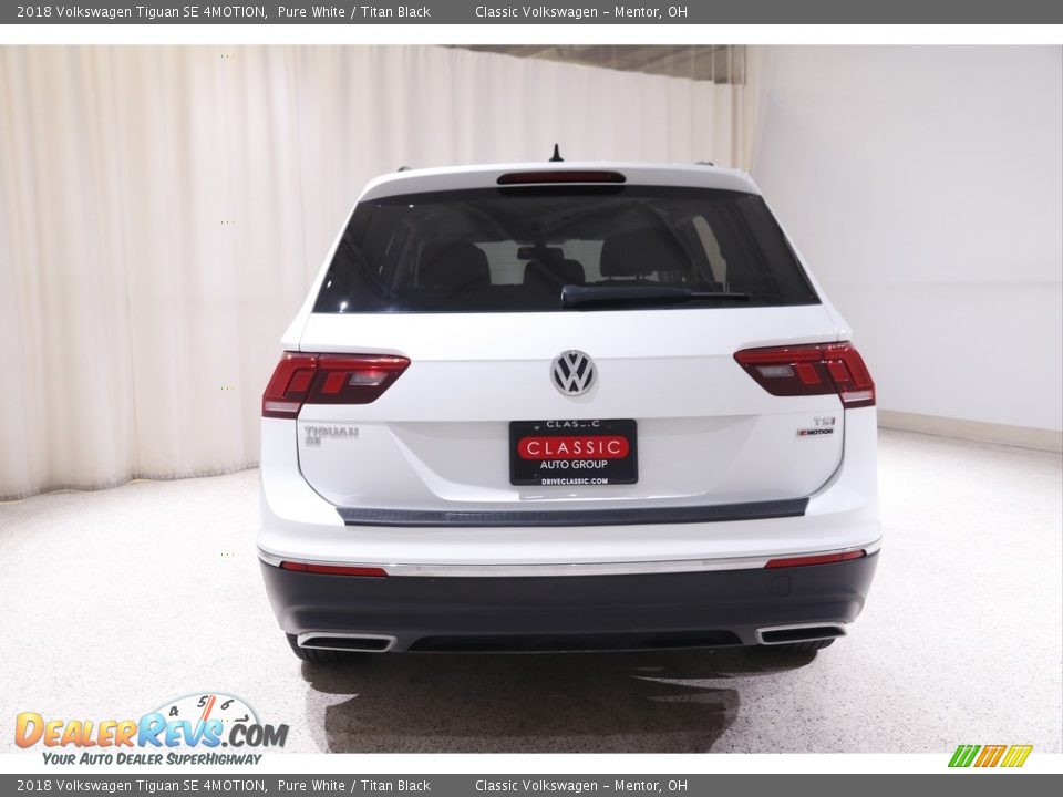 2018 Volkswagen Tiguan SE 4MOTION Pure White / Titan Black Photo #16